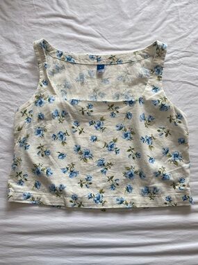 Square Neck Linen Tank Top